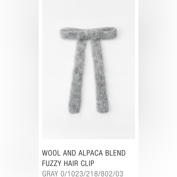 ZARA Wool + Alpaca Blend Hair Clip - Picture 6 of 9